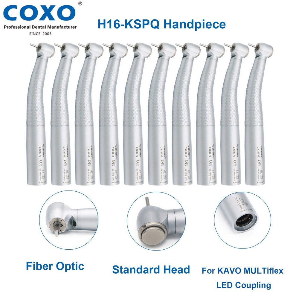US COXO Dental High Speed LED Fiber Optic Handpiece Fit KaVo MULTIflex 6 Coupler
