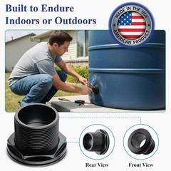 2” Bulkhead Fitting – Slip x Slip ABS Tank Aquarium | American Made