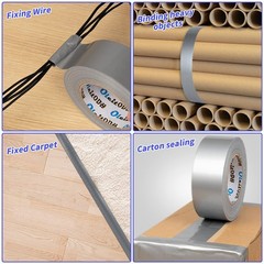48 Pack Silver Duct Tape Heavy Duty Bulk, 2 inch X 1440 Yards, Strong No Resi…