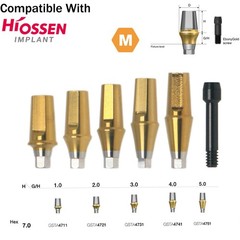 US Dental Straight Transfer Abutment Mini/Regular Ø4.5/5.0mm Fits Hiossen Osstem