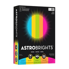 Astrobrights Bright Color Paper Letter Size 24 lb Assorted Colors 500 Sheets