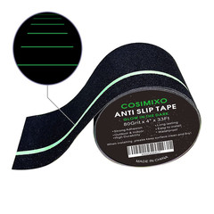 4″ X 33FT anti Slip Tape with Glow in the Dark Stripe,Premium Grip Tape Non Slip
