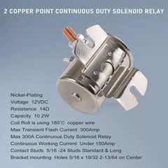 SOLENOID RELAY SWITCH CONTINUOUS DUTY 12V For GOLF CART 4 TERMINAL 12Volt 300Amp