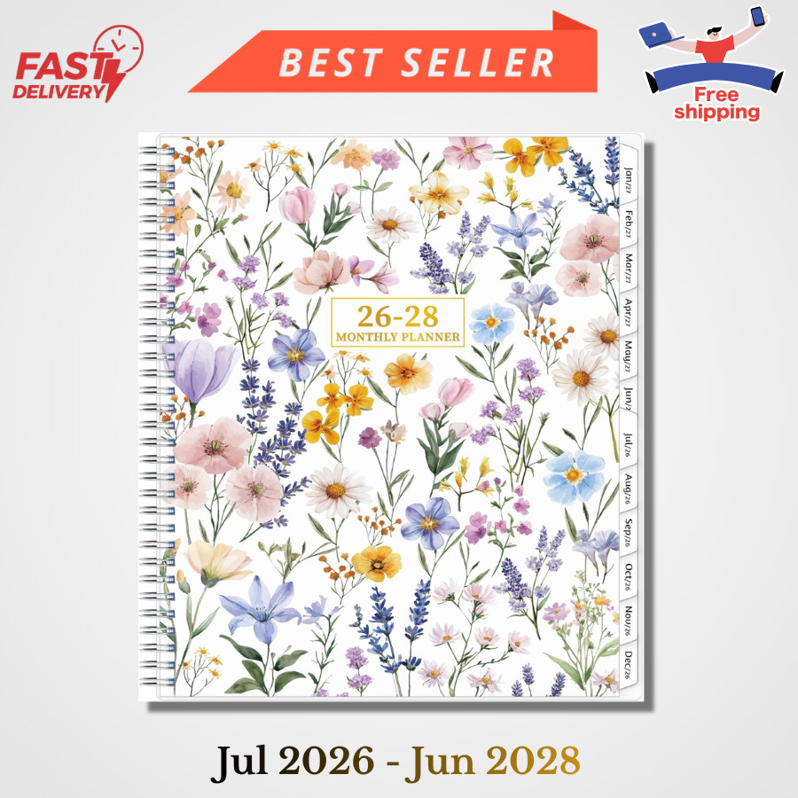 2026-2028 Monthly Planner 2 Year Calendar Jul 2026-Jun 2028 8.5×11 Large