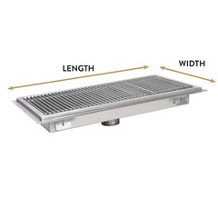 John Boos FTSG-1824 Stainless Steel Commercial Floor Trough/Drain 24″L x 18″W
