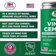 HH-66 Toluene Free Vinyl Cement 4 Oz – Vinyl Adhesive, Cement Glue, Industrial C