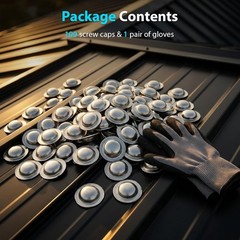 Stainless Steel Roofing Screw Caps for Roof Leak Repair,100 Pcs