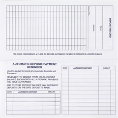 Larger Lines 20 Pack Checkbook Register, Check Registers for Personal Use, Blank