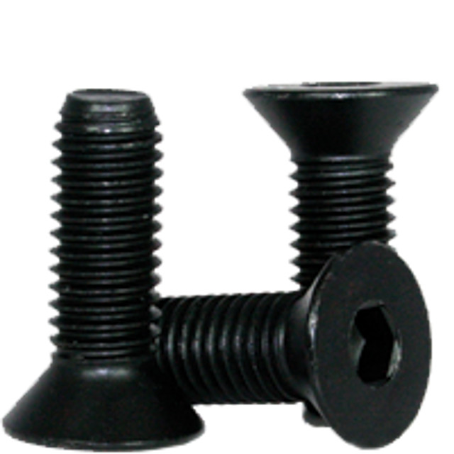 M12-1.75 x 40 mm Flat Head Socket Cap Screws, 12.9, Black Oxide, FT, UNC, 25 PK