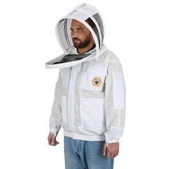 Beekeeper Ultra Ventilated 3 layer mesh Beekeeping Jacket Bee Hat Veil Large
