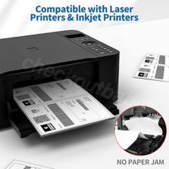 Premium Shipping Labels 8.5×5.5 Half Sheet Round Corner Blank Self Adhesive US