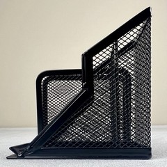 Rolodex Black Wire Mesh Multipurpose Desk Organizer 4 Compartment Contemporary