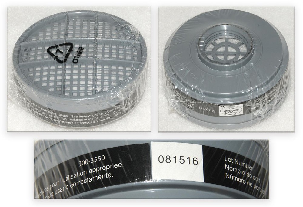 SAS Safety 300-3515 Organic Vapors Cartridge Replacement for Respirator Mask NEW