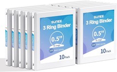 Binders 2 Inch 3 Ring 4 Pack 2″ Classic 4-Color Binder Set 8.5×11 Inches Office