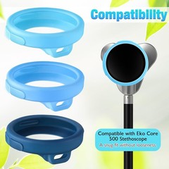 3Pcs Silicone Digital Stethoscope Chestpiece Cover for EKO CORE 500 (77