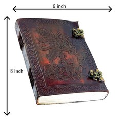 VintageLeather Notebook5x7–Handmade DiaryJournal,Sketchbook,200Pages |B1 G1 Free