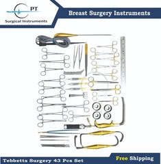 Tebbetts Breast Surgery Set 43 Pcs Plastic Surgery Surgical Kit Premium Quality