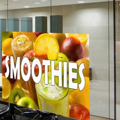 Decal Stickers Smoothies with Image Vinyl Store Sign Label Restaurant and Food