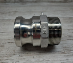 USASEALING 2″ Type F Camlock Fitting Male Adapter to 2 Inch Male NPT SS304