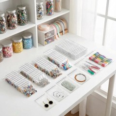 160Pcs Clear PVC Self Seal Jewelry Bags 5 Sizes Resealable Zipper Bags, Anti-Tar