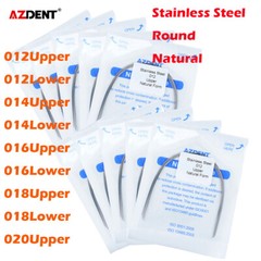5X Dental Orthodontic Stainless Steel Round Natural Form Arch Wires 10PCS/Pack