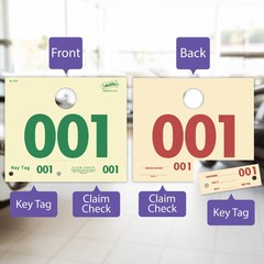 1000 Automotive Service Dispatch Mirror Hang Tags Numbered Series RL78
