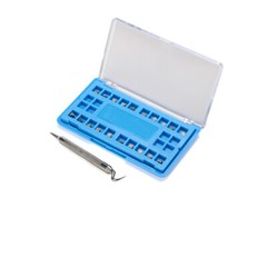 20Pcs Dental Self-ligating Orthodontic Brackets Metal Braces Roth/Mbt 022 + Tool