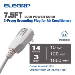 0651515LY L15515 14AWG LCDI Power Cord Plug For A/C Air Conditioner E250451 UL