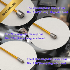 3-Pack Flexible Magnetic Pickup Tool Set 26″ Bendable Extension Stick 0.5lb 2lb