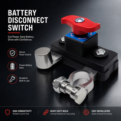 🔋12V/24V Car Battery Cut Off Switch Auto Circuit Breaker Leak Protector Defense