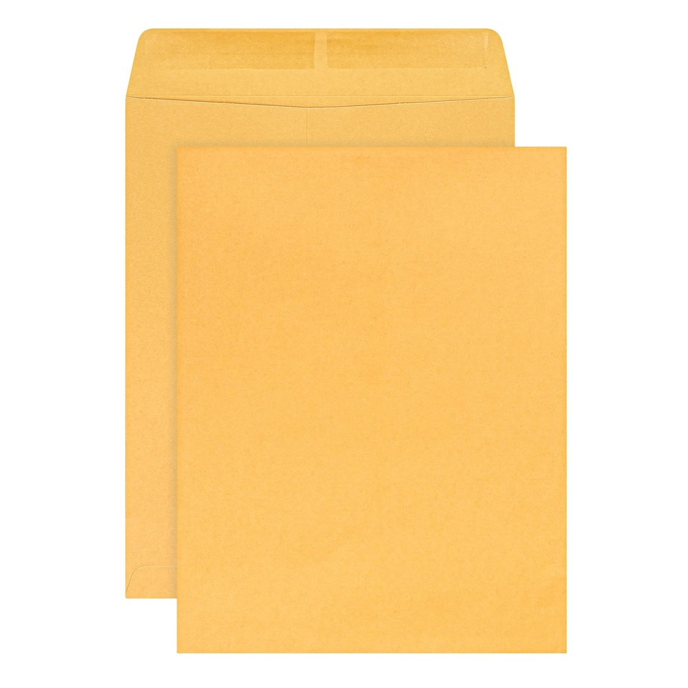 Large Format Open-End Kraft Envelopes, 10in. x 13in., Brown, Pack Of 100, 77681