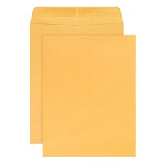 Large Format Open-End Kraft Envelopes, 10in. x 13in., Brown, Pack Of 100, 77681