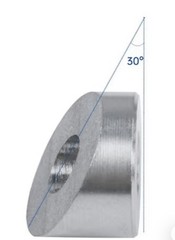 10 Pieces Muzata CR25 Stainless Cable Railing Angle Beveled Washers 30 Degrees