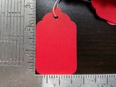 100 Red Blank Merchandise Price Tags w/ String Retail Strung Coupon Label Large