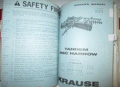 Krause Disc Harrow Operators / Parts Manuals & Dealers Binder LOT of 18 1970/80s