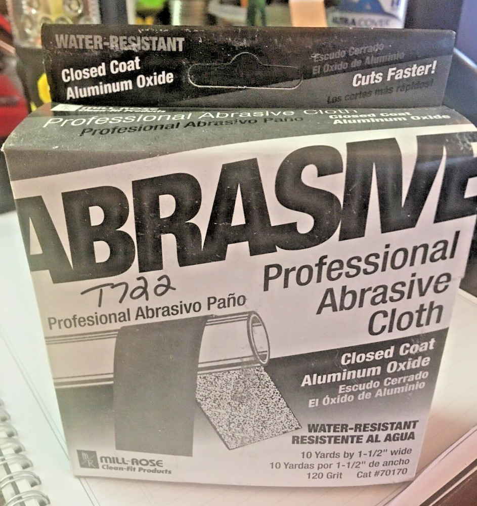 Professional Abrasive Cloth, Closed Coat Aluminum Oxide, 10 Yards x 1-1/2″