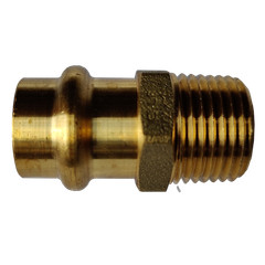 25 Pieces 1/2″ Press Male Adapter, Lead Free Brass, 1/2″ Press Fit Male