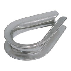 4PC 1/4″ Marine Heavy Duty Wire Rope Thimble 316 Stainless Steel Cable Protector