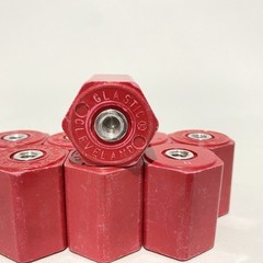 (Lot 8) 1/4-20 Thread Size Electrical Red Buss Isolator Bushing 1 1/4” Tall