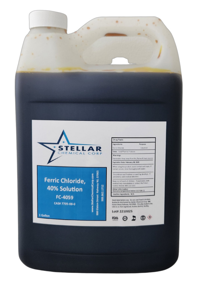 Ferric Chloride 40% Solution ~~ Stellar Chemical ~~ 1 Gallon (Etching)