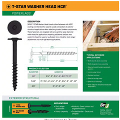 (Pick Size) SPAX Power Lag Structural Exterior Construction Washer Screw 50 qty