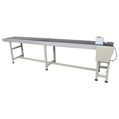 118”x11.8” Electric Conveyor PVC Belt Anti-slip Rubber Base Adjustable Speed