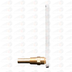 PREMIUM HOT WATER THERMOMETER (40ºF ~ 280ºF ), METAL PLATE, ANGLE, 1/2″ NPT
