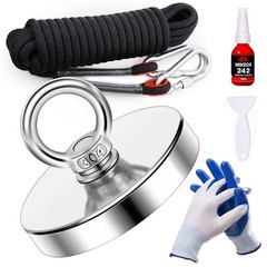 Fishing Magnets Double Sided Neodymium Magnet Fishing Kit with Nylon Rope