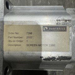 Portafill Screen Motor 336B Made In Italy New Open Box Part # 2103
