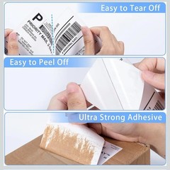 500 Fanfold 4″ x 6″ Direct Thermal Shipping Labels: Phomemo, Rollo, 4×6 Printers