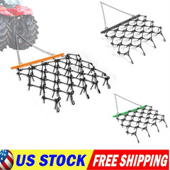 ATV Tractor Drag Harrow 4×4 ft & 5×4.5 ft, 3/8″ & 1/2″ Teeth, Tow-Behind Grading