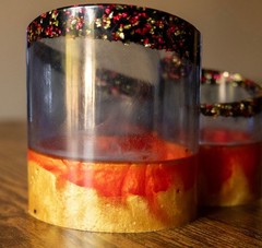 Resin Desk Organizer Handmade Pen Pencil Holder Makeup Brush Caddy