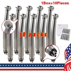 Dental High Speed Handpiece Push Button Air Turbine 4 Hole Midwest 10pcs/1 Pack