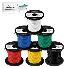 10 Gauge Wire 600FT, 10 AWG Auto Wire 100Ft Each Spool, 6 Colors Copper Clad Alu
